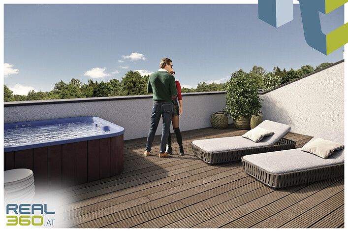 Projektvisualisierung Dachterrasse